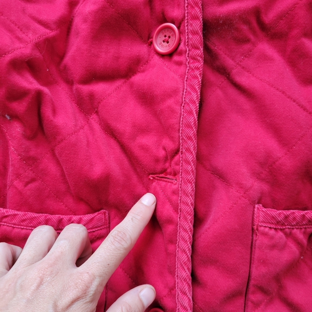 Guide Series Jacket Red Button Up Missing Button … - image 3